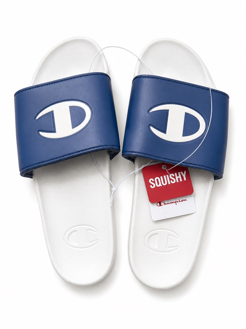 Champion IPO Squish Slides Blue White Size 10 New With Tags